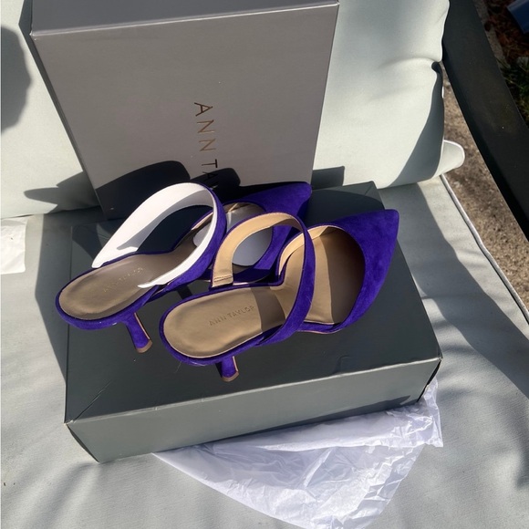 Ann Taylor Gorgeous Purple Meri Suede Mule/Pumps - Picture 8 of 8